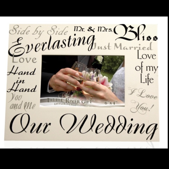 OUR WEDDING 8" x 10" White & Black Photo Frame - Picture 6 of 8